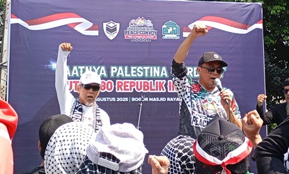 Aksi Solidaritas Palestina di Bogor, UBN: Merdeka Bukan Hanya Hak Kita, Tapi Juga Palestina!